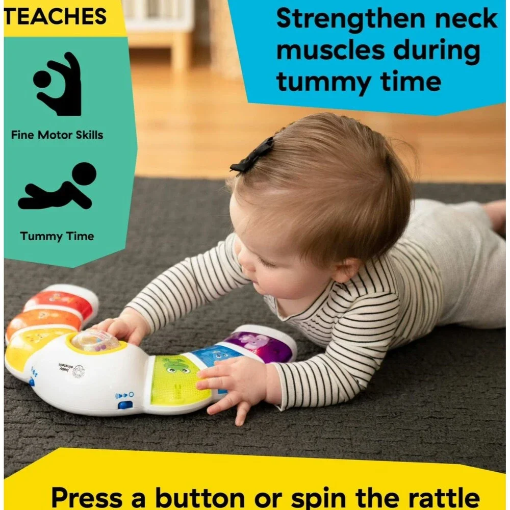 Baby Einstein Glow & Discover Light Bar Activity Station Music Toy NWT
